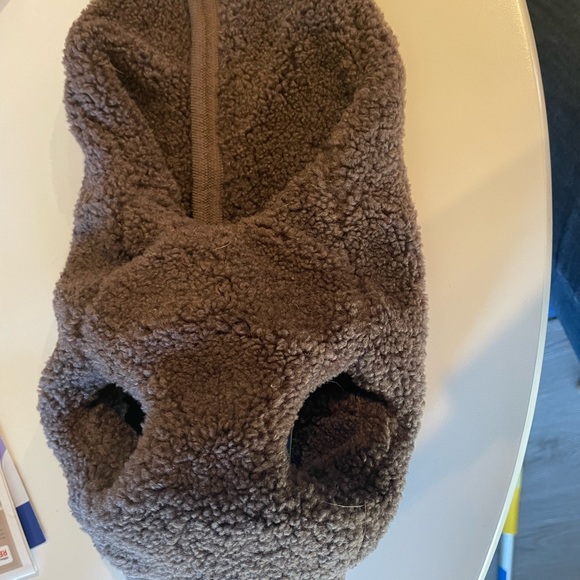 Brand NWT gray fuzzy dog vest - Picture 2 of 3